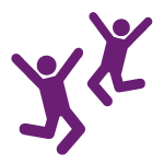 Icon of Two People Jumping