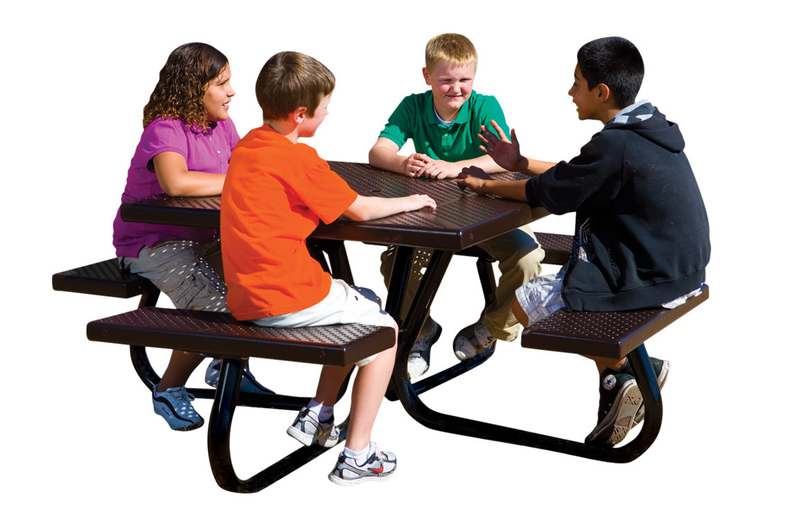 Sit-A-Round Square Outdoor Picnic & Park Table