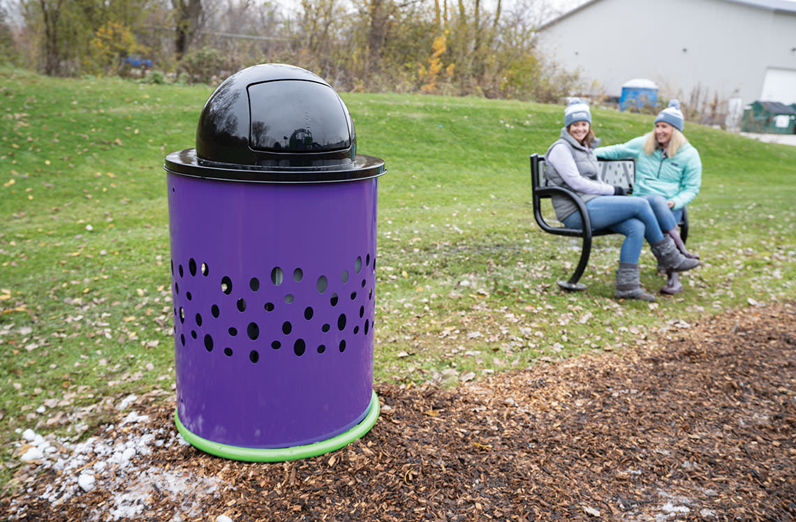 Commercial Playground Garbage Cans & Trash Bins