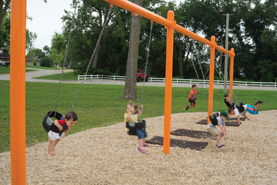 5 Single Outdoor Playground Post Swing Frame