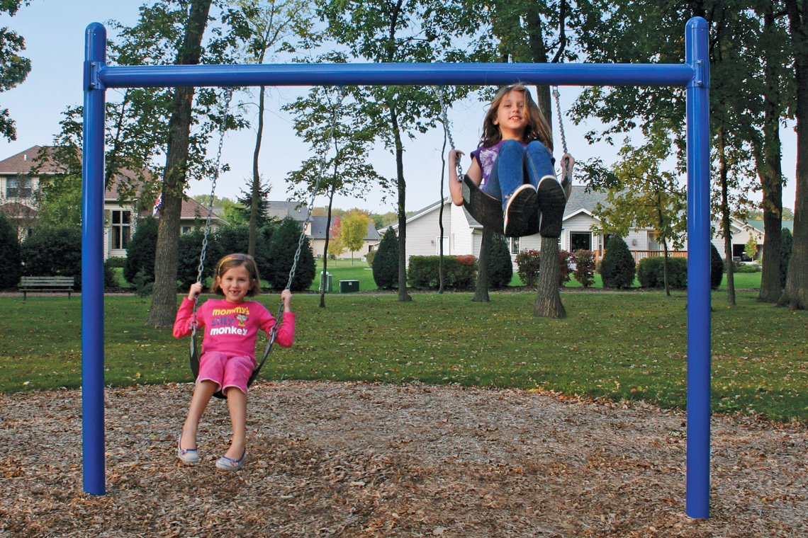 5 Single Outdoor Playground Post Swing Frame