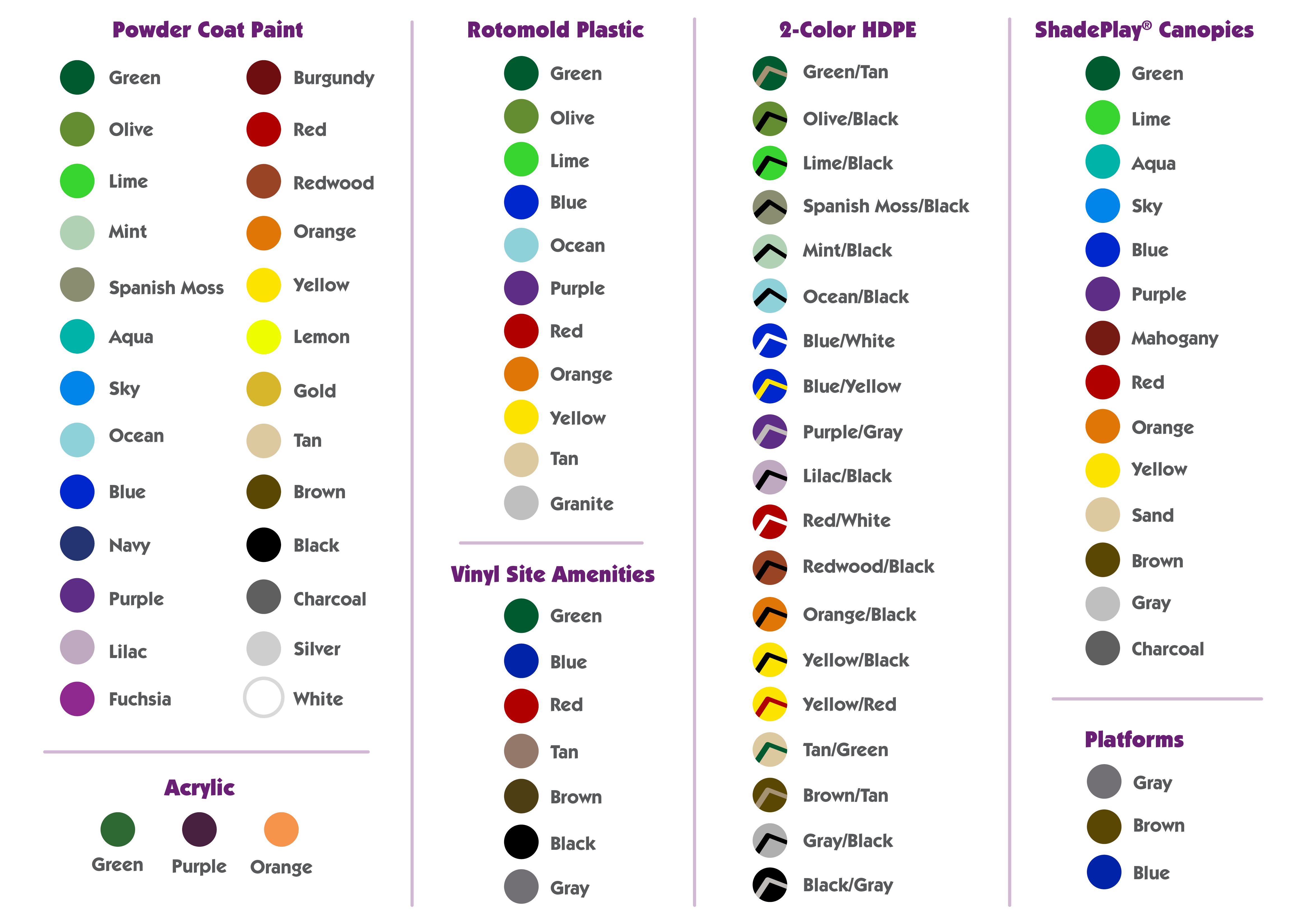 Playground Colors | Playground Equipment Color Options