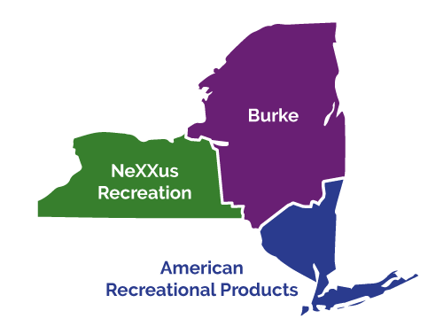 New York Commercial Playground Equipment Representative Map
