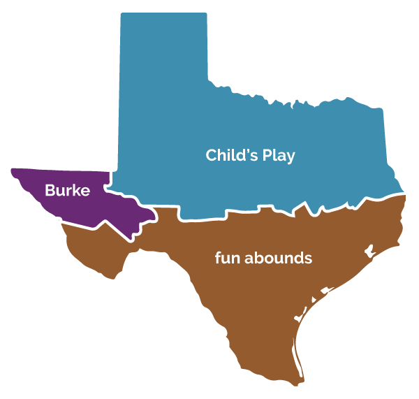Texas Commercial Playground Equipment Representative Map