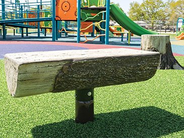 NaturePlay Split Log Bench