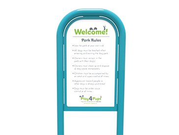 Dog Park Welcome Sign