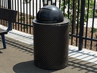 Traditional Series Litter Container with Metal Dome Cover