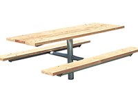 6' Pressure Treated Pine Pedistal Table